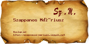 Szappanos Máriusz névjegykártya
